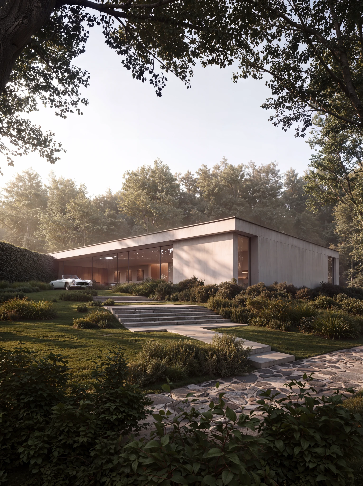 Canopy Residence in warm evening light