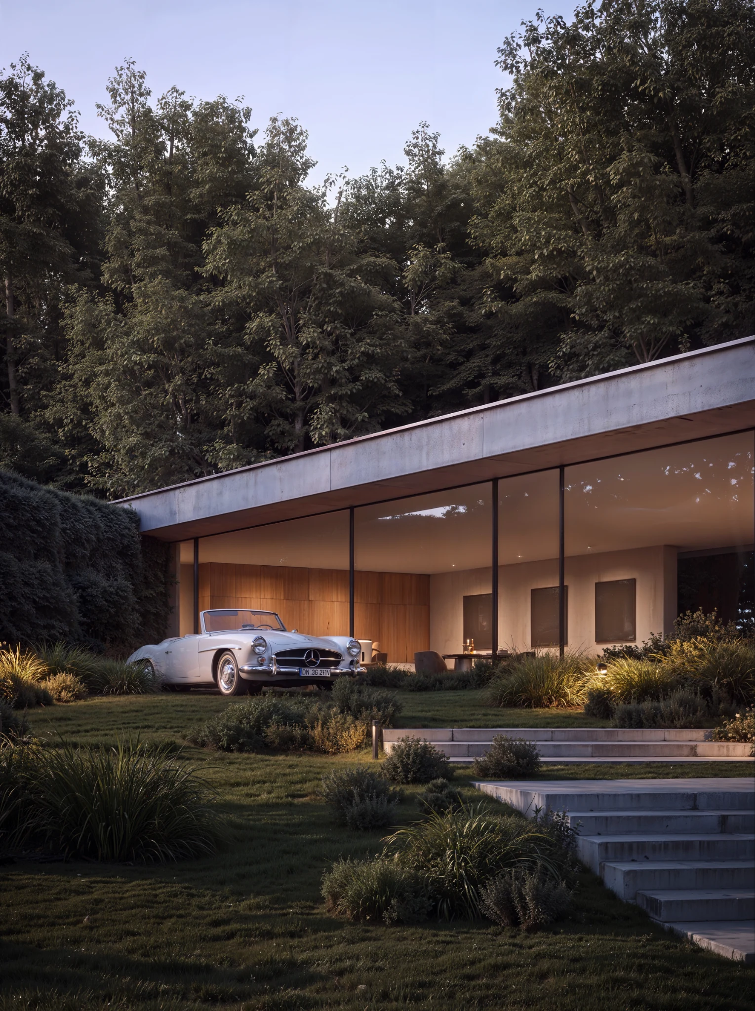 Canopy Residence with classic car