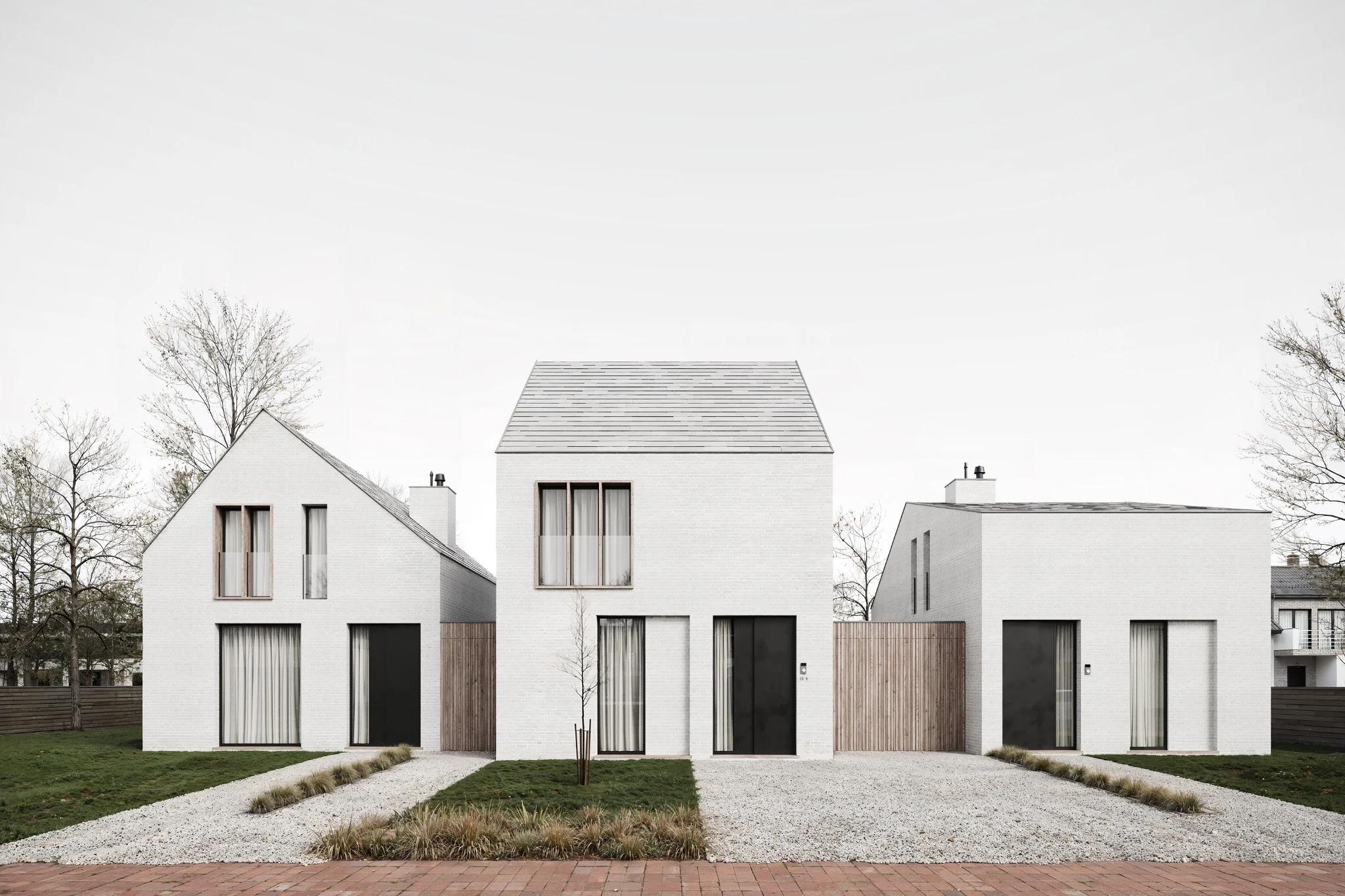 Minimal white residential houses