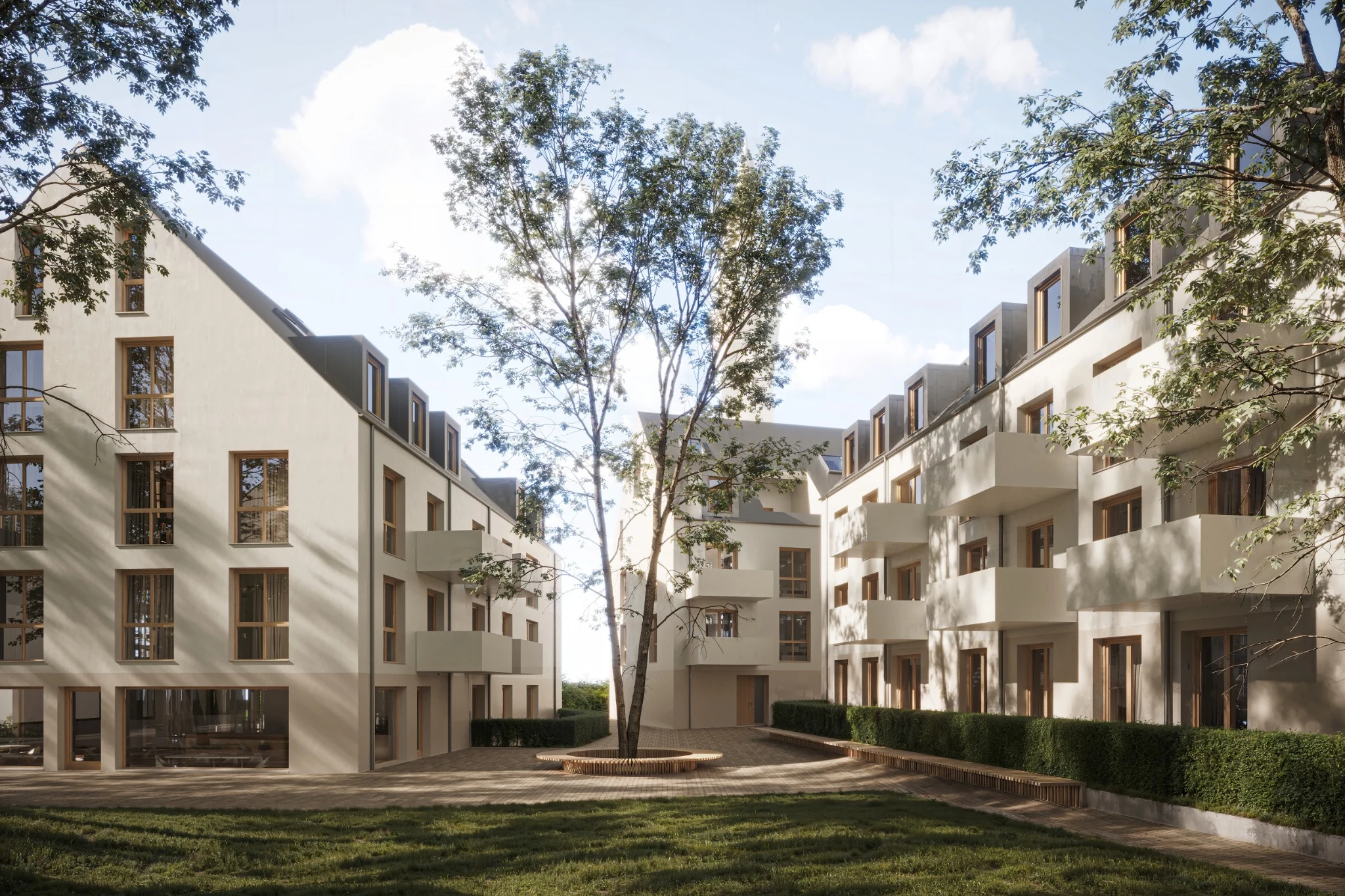 Residential courtyard development